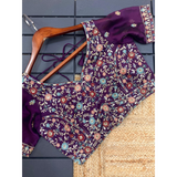 GEORGETTE EMBROIDERED Sarees Ready Blouse