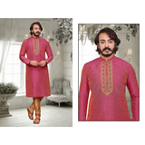Silk Embroidery Work MEN Kurta With Pajama Set - SIZE 46