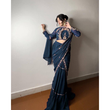 BE-280 WEDDING SPECIAL FANCY PARTY WEAR FAUX GEORGETTE LEHENGA SAREE