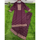 DNO ST034 New Rayon Super Hit Foil Print Kurti & Palazzos