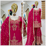 ZC-B9016 New Designer Party Top Sharara SETS