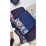 Traditional Soft Gadhwal Silk Embroidered Sarees