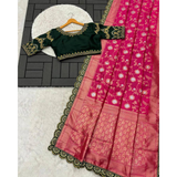 ZARI CUTWORK BORDER SEMI-SILK SAREE