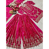 ZD-Series New Designer Party Top Sharara Dupatta Set