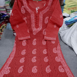 Cotton Chikankari Kurtis