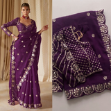 New Launching Bollywood BlockBuster Orignal Mirror Design Saree