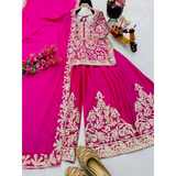 ZD- 10095 New Designer Party Top Sharara & Dupatta Set