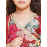 New Launcing Kids Floral Print Anarkali-Style Suit