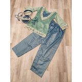 LW-9319 READYMADE TOP-PANT WITH BATWA