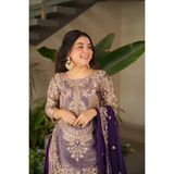 AAYANA-2 Designer Embroidered Top Sharara Palazzo Dupatta Set