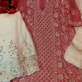Chikankari Georgette Gotta kurti sharara sets.