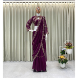 BE-280 WEDDING SPECIAL FANCY PARTY WEAR FAUX GEORGETTE LEHENGA SAREE