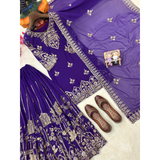 LC- 1458 LAUNCHED KURTI & FLARED SHARARA SET