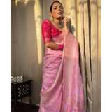 BEAUTIFUL RICH PALLU & JACQUARD WORK ON ALL OVER THE SAREE