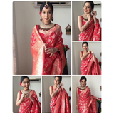 FESTIVE ZARI SAREES READY TO WEAR PREDRAPED
