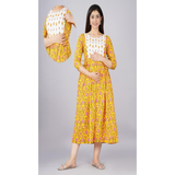 Maternity & Feeding PRINTED COTTON GOWNSTYLE KURTI