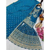ZC-B9016 New Designer Party Top Sharara SETS