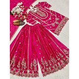 ZD-Series New Designer Party Top Sharara Dupatta Set