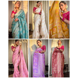BEAUTIFUL RICH PALLU & JACQUARD WORK ON ALL OVER THE SAREE