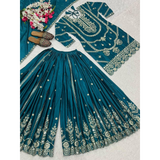 ZD-Series New Designer Party Top Sharara Dupatta Set