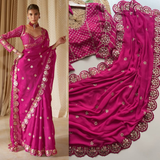 New Launching Bollywood BlockBuster Orignal Mirror Design Saree