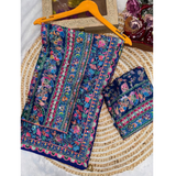 VIRAL MULTICOLOR Mirror Work Sarees- UNSTITCHED BLOUSE