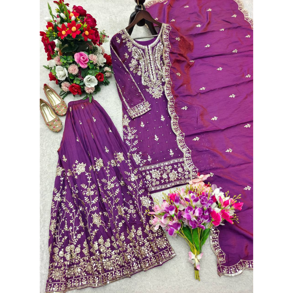 WW-1262 Launching New Design Trending Sharara Set