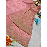 Noor Gold 1227 PARTY WEAR LONG TOP WITH LEHANGA