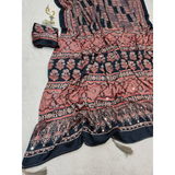 SF- 1117 Semi Gajji Ajrakh Print with Mirror