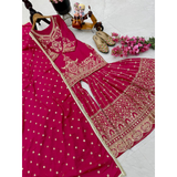 ZC-B9016 New Designer Party Top Sharara SETS
