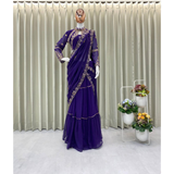 BE-280 WEDDING SPECIAL FANCY PARTY WEAR FAUX GEORGETTE LEHENGA SAREE