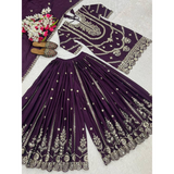 ZD-Series New Designer Party Top Sharara Dupatta Set