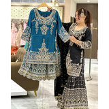 ZC-B9016 New Designer Party Top Sharara SETS