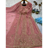 Noor Gold 1227 PARTY WEAR LONG TOP WITH LEHANGA