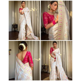 BEAUTIFUL RICH PALLU & JACQUARD WORK ON ALL OVER THE SAREE