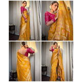 BEAUTIFUL RICH PALLU & JACQUARD WORK ON ALL OVER THE SAREE