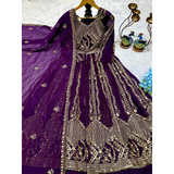 Noor Gold 1227 PARTY WEAR LONG TOP WITH LEHANGA