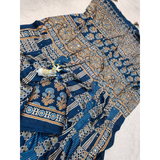 SF- 1117 Semi Gajji Ajrakh Print with Mirror