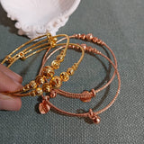 Adjustable Wrap Bangle Set – Layered Beaded Bracelet