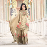 HK-1707 Top-Sharara And Dupatta Set