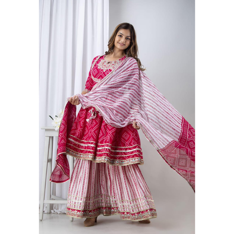 AF-60 Festive Special New Launch Jaipuri Soft Printed Kurti Set