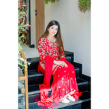 SRK-5302New Designer Party Wear Look Top-Plazzo and Dupatta