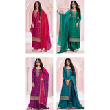 DN6945 VINAY Heavy Vichitra With  Sequence Embroidery Stitched Work