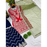 SR-1692 Designer Party Wear Look Top-sharara Set