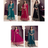 VINAY Embroidered Silk Anarkali Suit