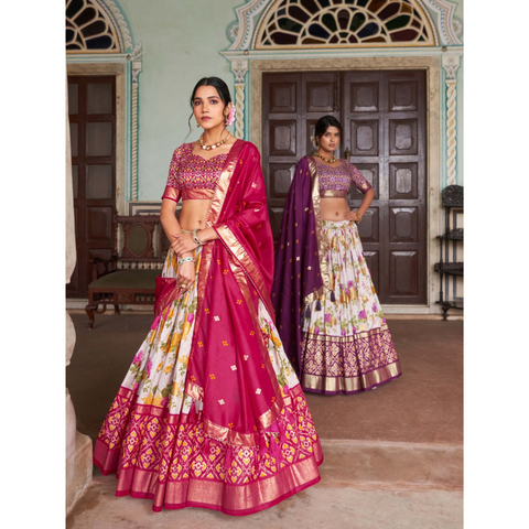 SOFT SILK FLORAL LEHENGA SETS