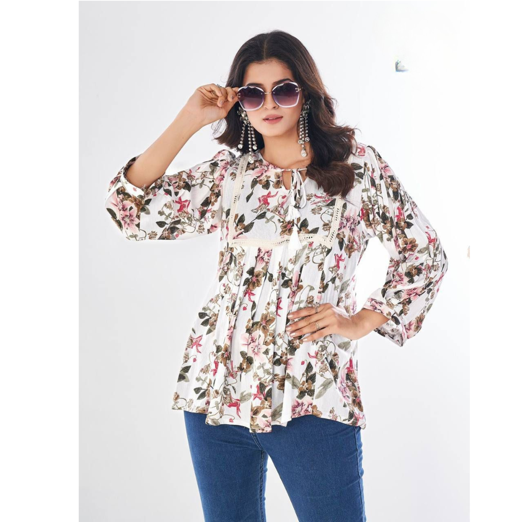 URVASHI Short Printed Tops
