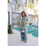 LW-9319 READYMADE TOP-PANT WITH BATWA