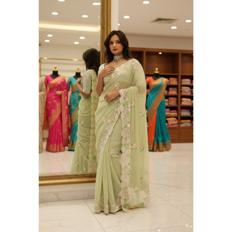 Belleza Sarees- Party Wear Soft Georgette Sarees