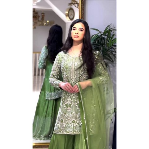 Royal look Sharara palazzo Sequence Party wear
